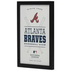 MLB Atlanta Braves Baseball Framed Sign Panel