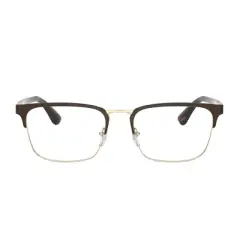 Prada PR 54TV 01U1O1 Unisex Rectangle Eyeglasses Matte Burnished/Pale Gold 55mm