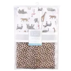 Hudson Baby Infant Girl Cotton Sleeveless Wearable Sleeping Bag, Sack, Blanket, Modern Pink Safari