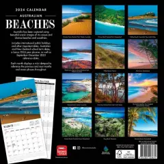 Browntrout 2024 Wall Calendar 12"x12" Australian Beaches