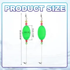 Unique Bargains Plastic Weighted Oval Fishing Floats Rigs 4 Pcs