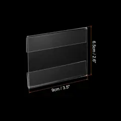 Unique Bargains Acrylic Wall Mount with Tape Adhesive Office Sign Holder Frame 10 Pcs