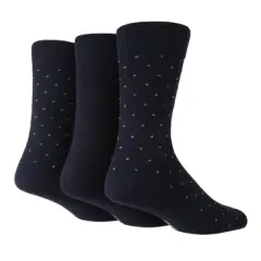 TORE Totally Recycled Men's Dot Crew Socks 3pk - Navy Blue 7-12