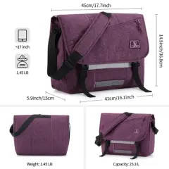 Messenger Bag for Women, 17 Inch Laptop Crossbody Bags Men Casual Satchel Shoulder Bag
