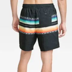 Men's 7" Ibiza Sunset Swim Shorts - Goodfellow & Co&trade; Black