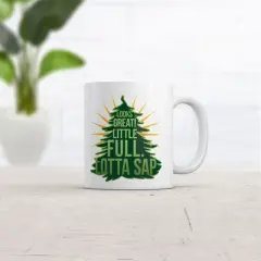 Crazy Dog Looks Great Little Full Lotta Sap Mug Funny Sarcastic Christmas Tree Graphic Coffee Cup-11oz