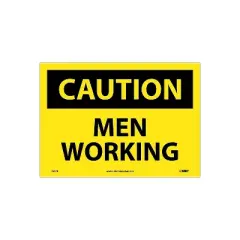 National Marker Caution Labels; Men Working 10" x 14" Adhesive Vinyl C69PB