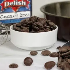 Sugar Free Chocolate Discs by It's Delish, 2.5 Lbs Jumbo Container