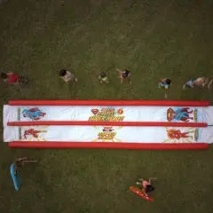 WOW Flash vs Superman Super Slide 6' x 25" Double Lane Water Slide