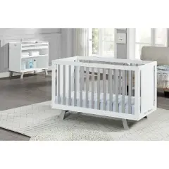 Suite Bebe Livia 3-in-1 Convertible Island Crib - White/Gray