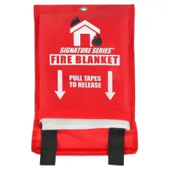 Signature Series Fire Blanket | Flame Suppression Fiberglass Blanket for Home and Kitchen Safety | Compact and Lightweight