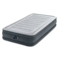 Intex Comfort Deluxe Dura-Beam Plush Pillow Top Inflatable Lightweight Airbed Mattress with Built-In Pump and Carrying Case, Twin (3 Pack)