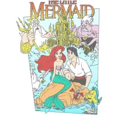 Men's The Little Mermaid Character Poster T-Shirt