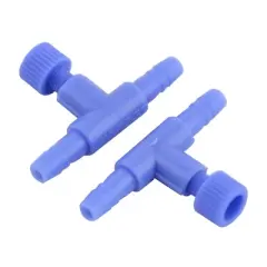Unique Bargains Fish Tank Aquarium T Shaped Air Line Tubing Control Valve Connector 6 Pcs