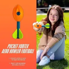 Nerf Vortex Pocket Mini Aero Howler Foam Football - for Long-Distance Throws Perfect for Pool + Beach