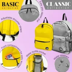 BAZIC Products&reg; Classic Backpack 17" Green
