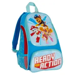 Exxel Outdoors Paw Patrol 2-piece Sleeping Bag Kit with Ready for Action Graphic, Self Healing Zipper and Matching Oxford Pack Included