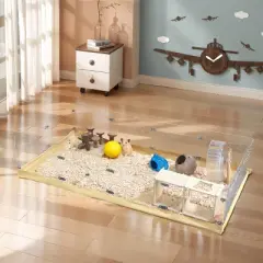 AZL1 Life Concept Pet Crates and Houses Clear Hamster Cage Small Pet Enclosure Open Top Replaceable Waterproof Liner, Transparent, 47.4"*23.77"*9.84"