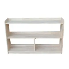 30" Abby Divided Bookshelf Unfinished - International Concepts