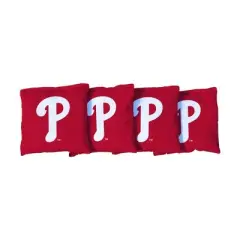 MLB Philadelphia Phillies Corn-Filled Cornhole Bags Red - 4pk