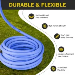 KOTTO Heavy Duty Garden Hose, 5/8" High Flow, Lightweight, Leak-Proof, Flexible Water Hose for Outdoors