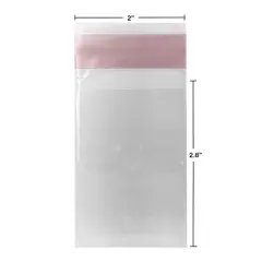 UOFFICE Pack of 1,000 Clear Resealable Cellophane Bags, 2" x 2.8"