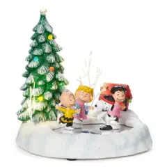 Peanuts Skatepond Musical LED Christmas Decorative Figurine