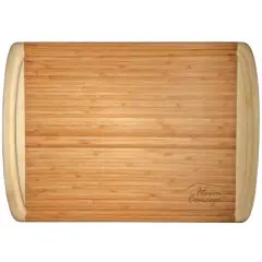 HEIM Concept Organic Bamboo Large Cutting Board with End Groove