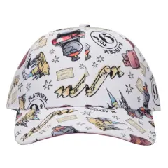 Harry Potter Hogwarts Water Color Art Men's White Baseball Cap