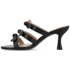 Journee Collection Womens Kristina Kitten Heel Slip On Open Toe Pumps