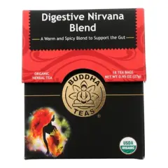 Buddha Teas Organic Digestive Nirvana Tea - Case of 6/18 Bags