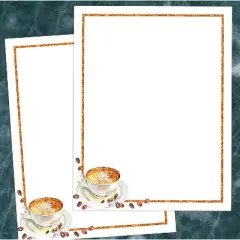 Great Papers Latte Coffee Beans Everyday Letterhead Multicolored 50 Sheets/Pack (2025009)