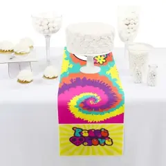 Big Dot of Happiness 60's Hippie - Petite 1960s Groovy Party Paper Table Runner - 12 x 60 inches