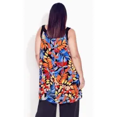 Women's Plus Size Exotic Overlay Tunic  - Tropics | AVENUE