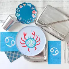 Jollity & Co. - Zodiac Cancer Dinner Plates - Pack of 8 Paper Plates