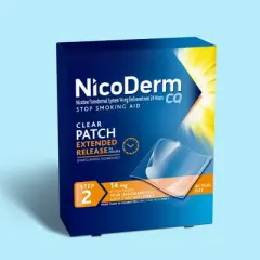 NicoDerm CQ Stop Smoking Aid Clear Patches Step 2 - 14ct