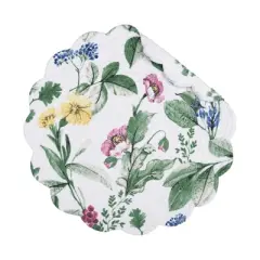 C&F Home Marcy Blooms Round Placemats Set of 6 Floral Design All Seasons Dining, 17"