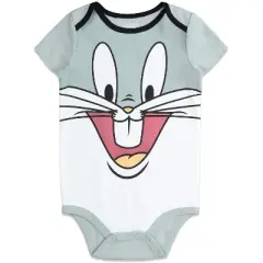 LOONEY TUNES Bugs Bunny Tasmanian Devil Daffy Duck Baby 5 Pack Bodysuits Newborn to Infant