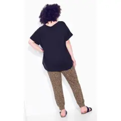 Women's Plus Size Only Lounge Print Pant  - Brown Animal | ZIM & ZOE