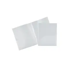 JAM Paper 6-Pocket Heavy Duty Folders Clear 2/Pack (389MP6cl) 389MP6CL