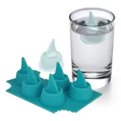 Modern Home Sharks in My Glass! Silicone Shark Fin Ice Cube Tray