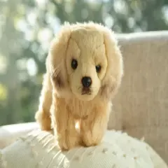 Bearington Goldie Plush Golden Retriever Stuffed Animal Puppy Dog, 13 inch