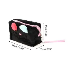 Unique Bargains Women's Portable Cartoon Cat Makeup Bag 1 Pc