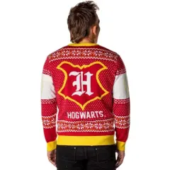 Harry Potter Men's Hogwarts Houses Ugly Christmas Sweater Cardigan