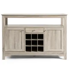 Costway Buffet Server Sideboard Wine Cabinet Console Table Grey Home