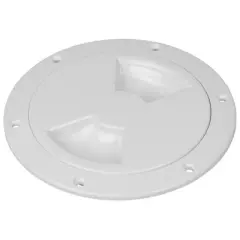 Seadog Quarter-Turn Smooth Deck Plate with Internal Collar - White - 5" - Model 3363501.