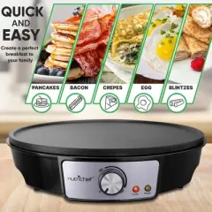 NutriChef Electric Crepe Maker & Griddle