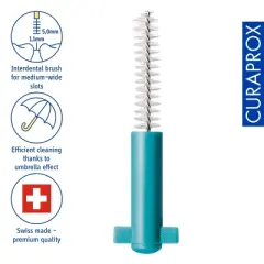 Curaprox CPS 06 Prime Refill Blue, 8-Pack Interdental Brushes for Gentle Cleaning of Tight Gaps