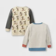 Toddler Boys' 2pk Mickey Mouse Fleece Pullover - Cream