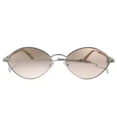 Jimmy Choo JC SONNY/S 9F6 Womens Geometric Sunglasses Silver Peach 58mm